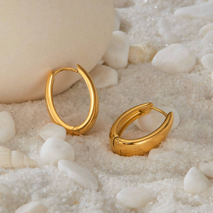 Wholesale Stainless Steel Trend U-Shaped Earrings