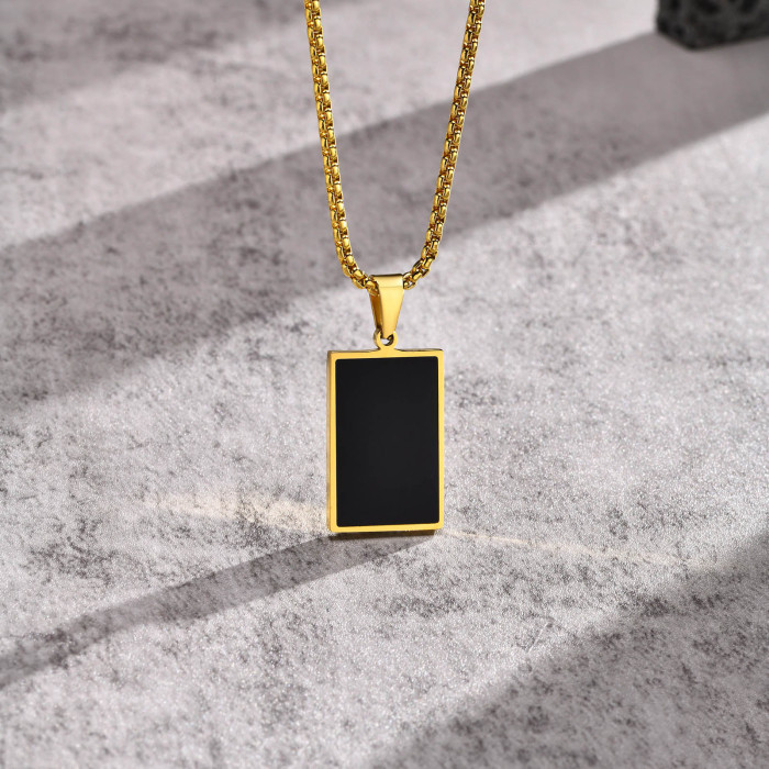 Wholesale Stainless Steel Men Rectangular Pendants