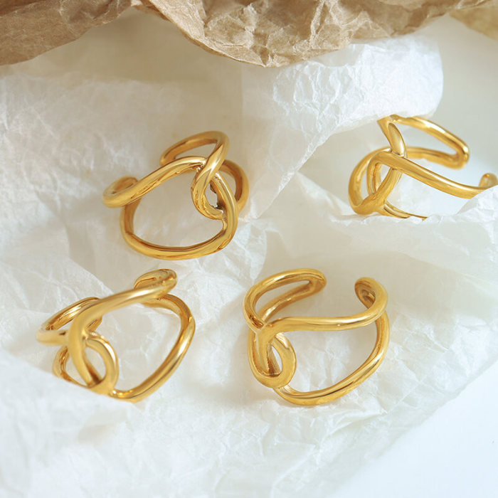 Wholesale Stainless Steel Steel Interlocking Open Ring