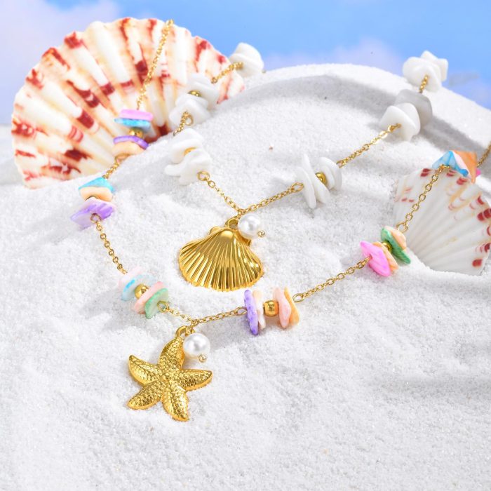 Wholesale Stainless Steel Starfish Pendant Necklace