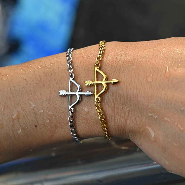 Wholesale Stainless Steel Bow and Arrow Bracelet