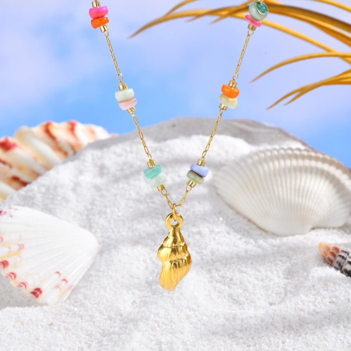 Wholesale Stainless Steel Conch Necklace