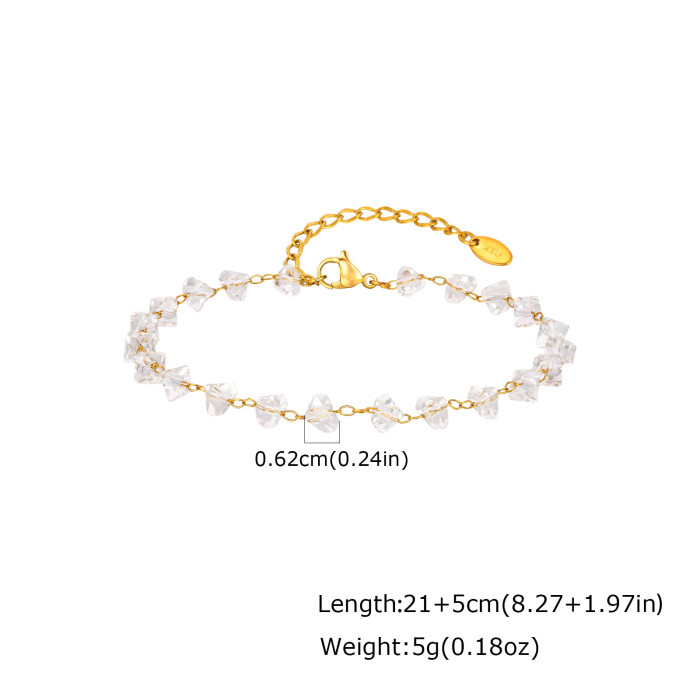 Wholesale Gold Plated Raw Crystal Style Zircon Jewelry Set