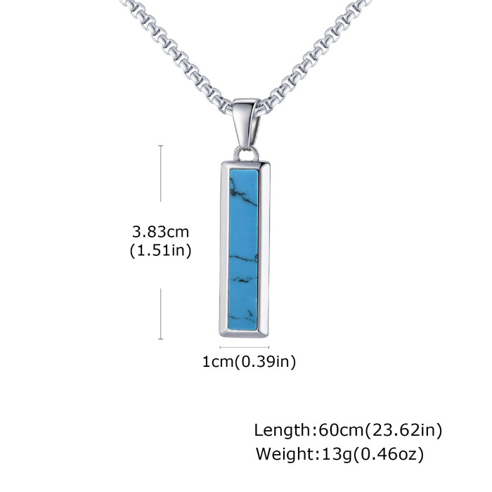 Wholesale Stainless Steel Agate Turquoise Pendant