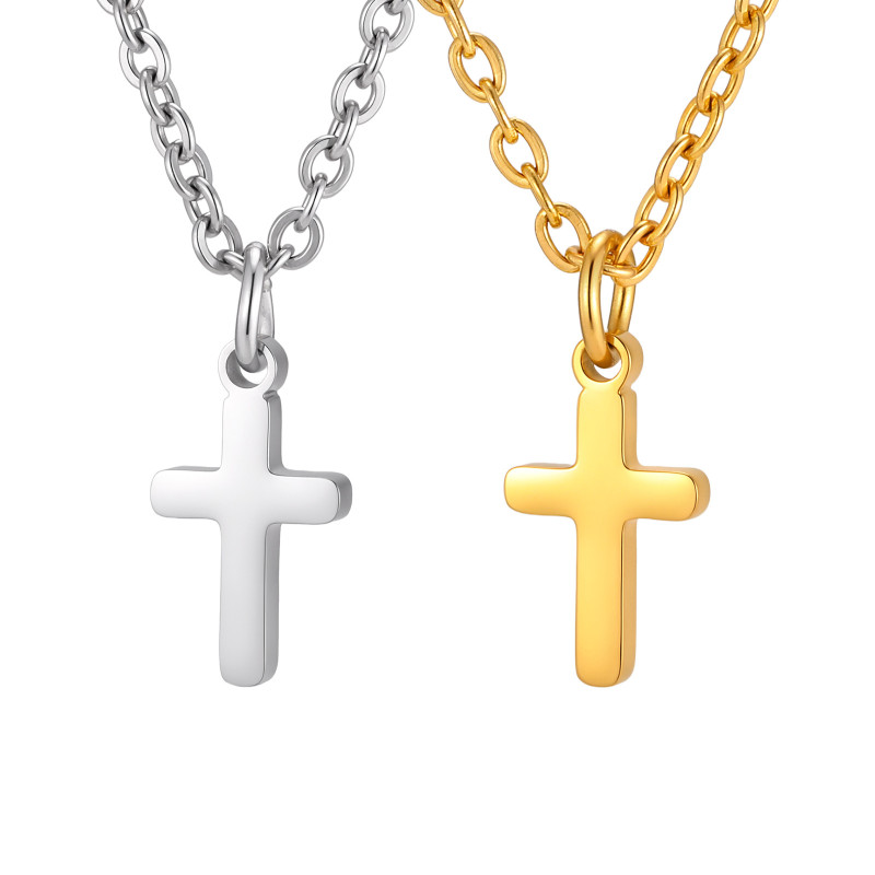Wholesale Stainless Steel Plain Cross Pendant Necklace