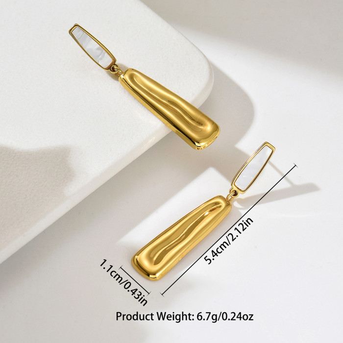 Wholesale Stainless Steel Mother of Pearl Earring