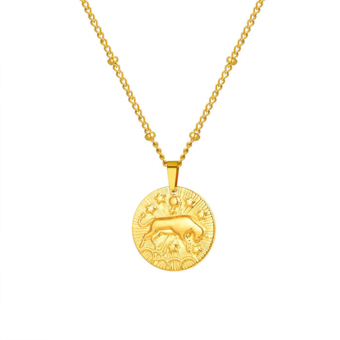 Wholesale Stainless Steel Zodiac Necklace