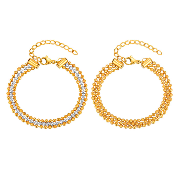 Wholesale Stainless Steel Multi Layered Cardano Chain Bracelet