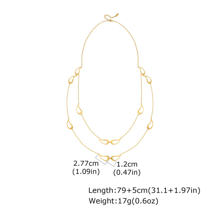 Wholesale Modern Aesthetic Layering Long Necklace