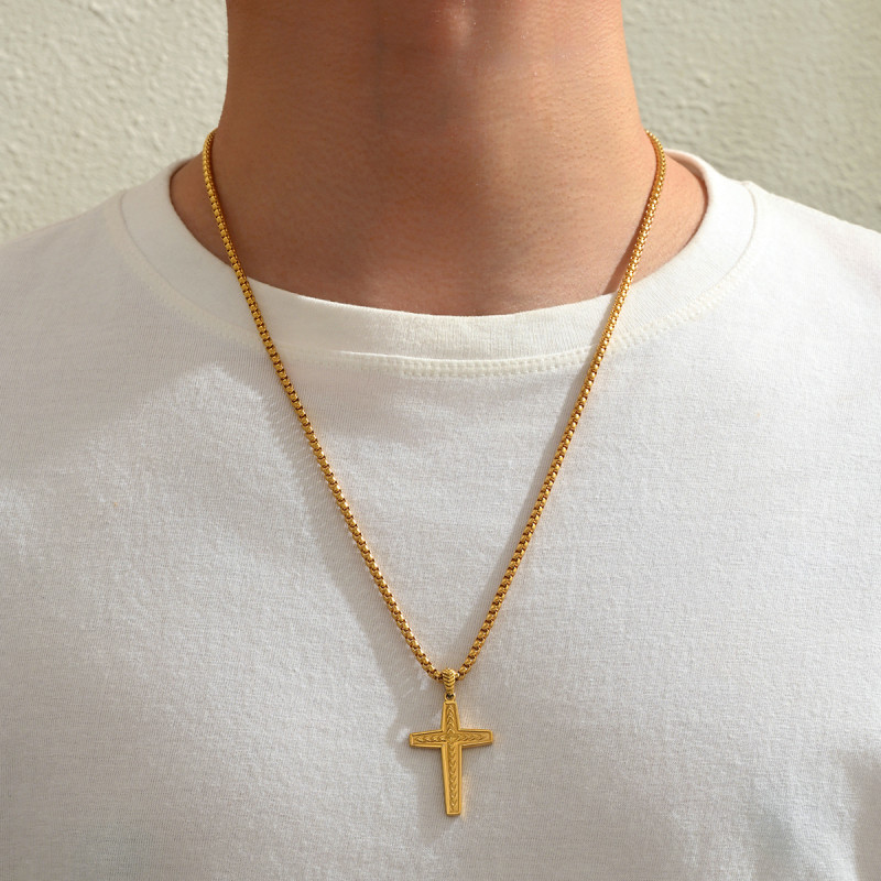 Wholesale Men's Stainless Steel Cross Pendant