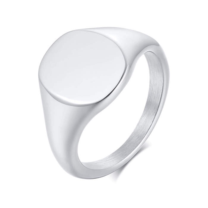 Wholesale Stainless Steel Personalized Simple Seal Ring