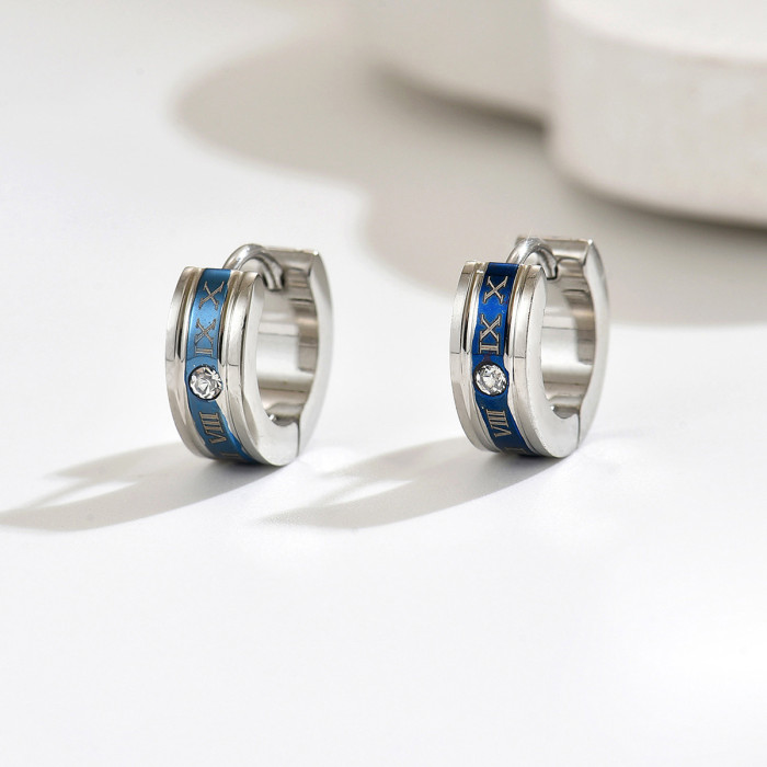 Wholesale Stainless Steel Two-Tone Hoop Earrings
