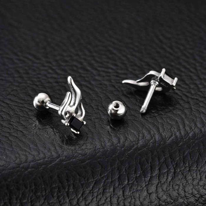 Wholesale Men’s Stainless Steel Flame Earrings