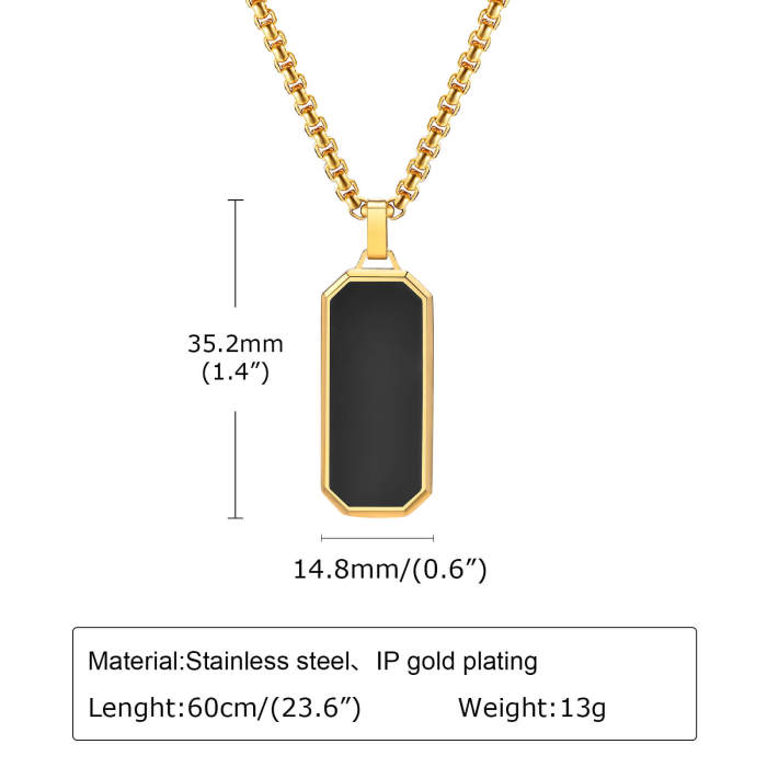 Wholesale Stainless Steel Octagonal Vertical Bar Pendant