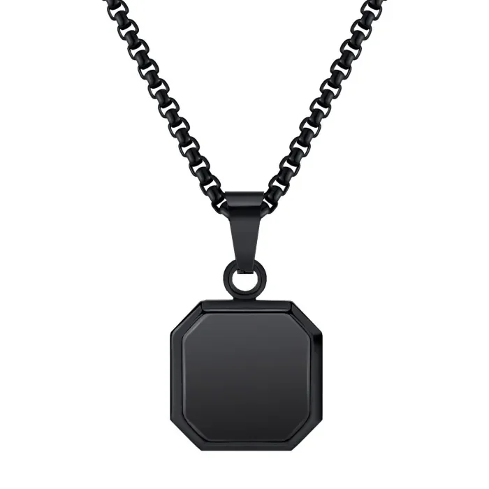 Wholesale Stainless Steel Men's Octagonal Enamel Pendant