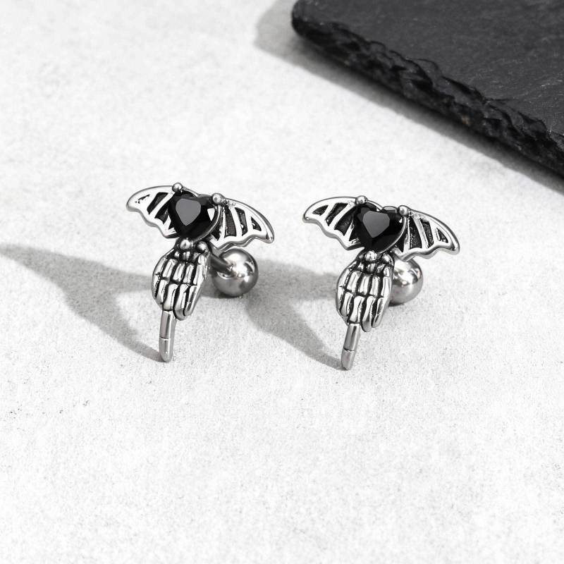 Stainless Steel Bat Wing Stud Earrings Wholesale