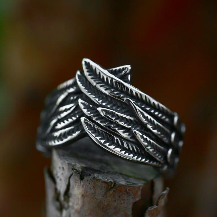 Wholesale Stainless Steel Feather Rings