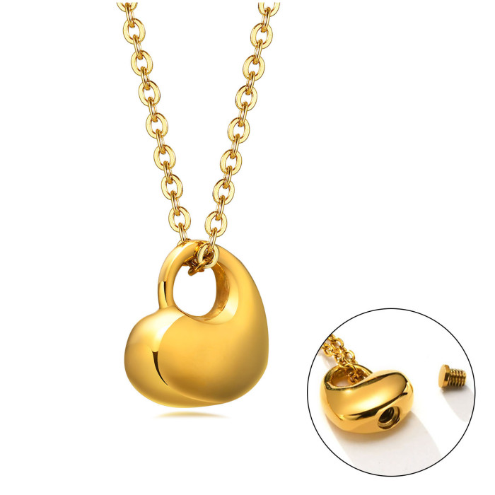 Wholesale Stainless Steel Sideways Heart Keepsake Pendant