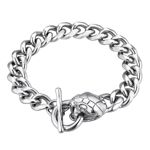Wholesale Stainless Steel Snake Head Cuban Bracelet