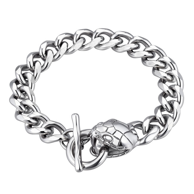 Wholesale Stainless Steel Snake Head Cuban Bracelet