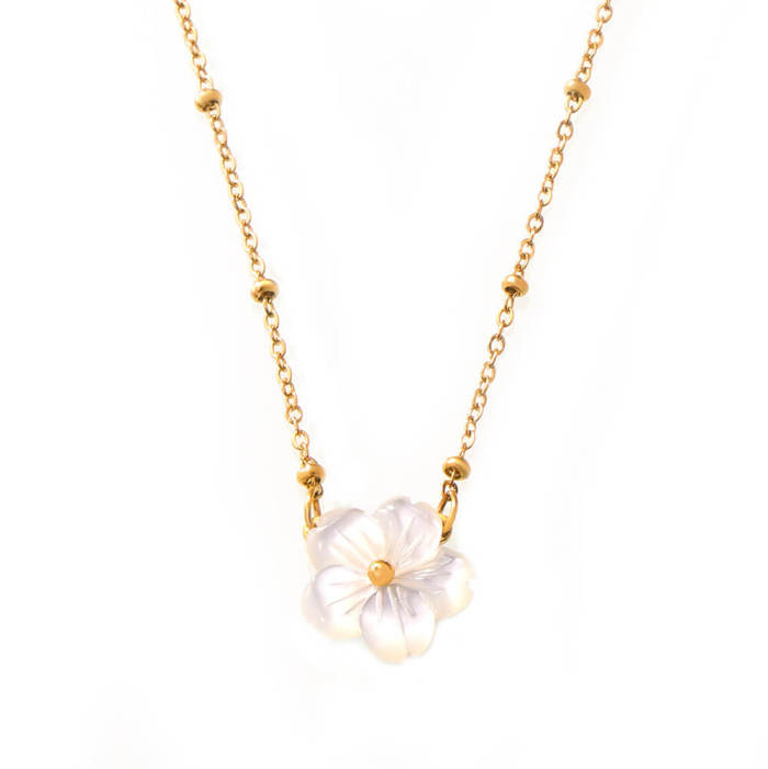 Wholesale Stainless Steel Sea Shell Flower Pendant