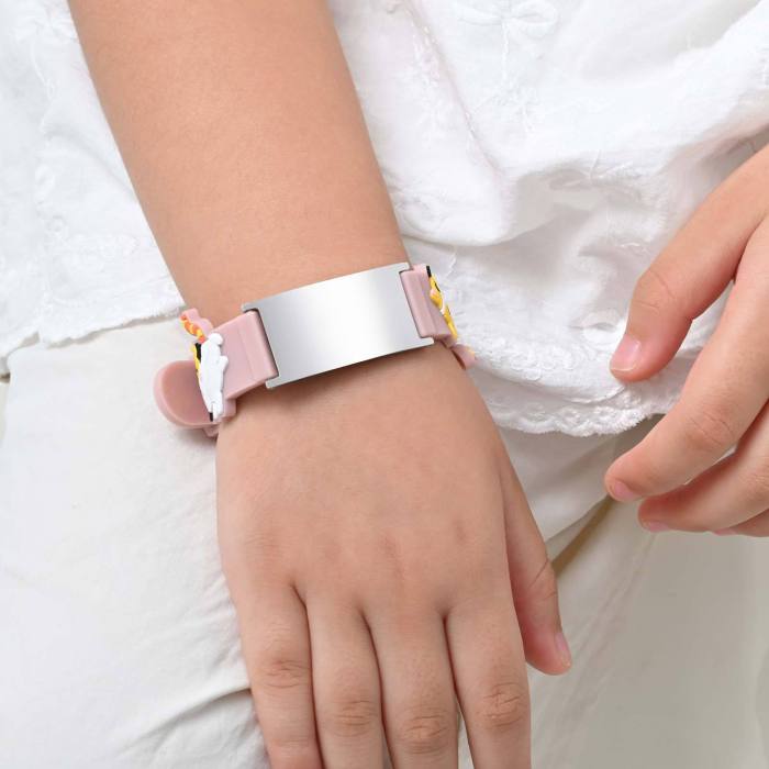 Wholesale Personalized Silicone Kids ID Bracelet