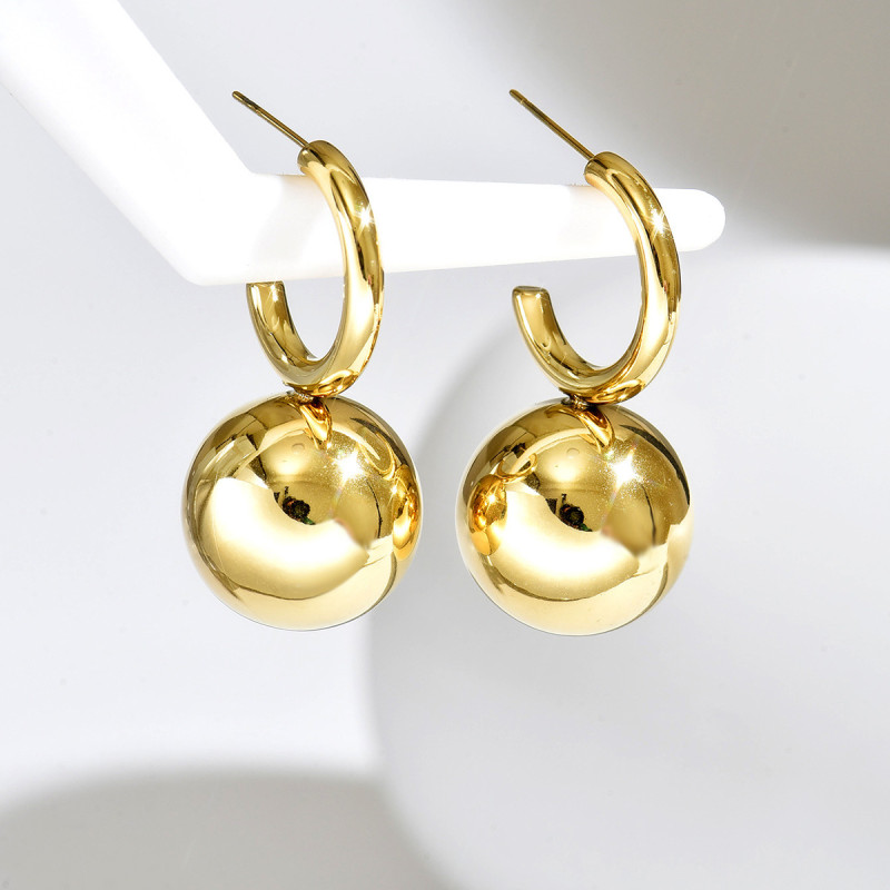 Wholesale Stainless Steel Chunky Globe Earrings
