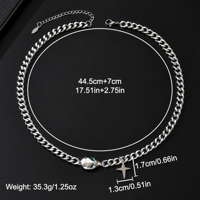 Wholesale Stainless Steel Alien Head Curb Chain