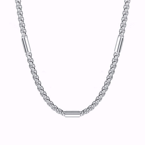 Wholesale Stainless New Style Rounded Box Chain Necklace