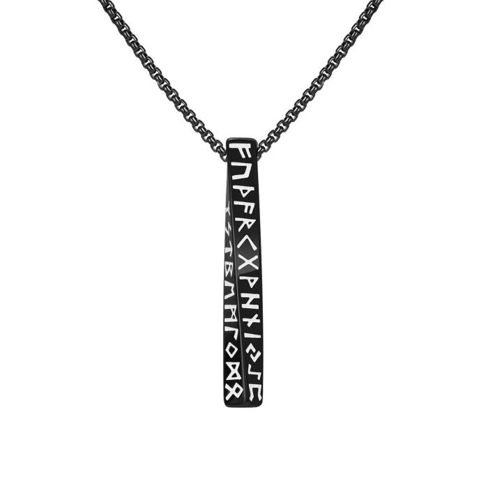 Wholesale Stainless Steel Viking Rune Mobius Bar Pendant