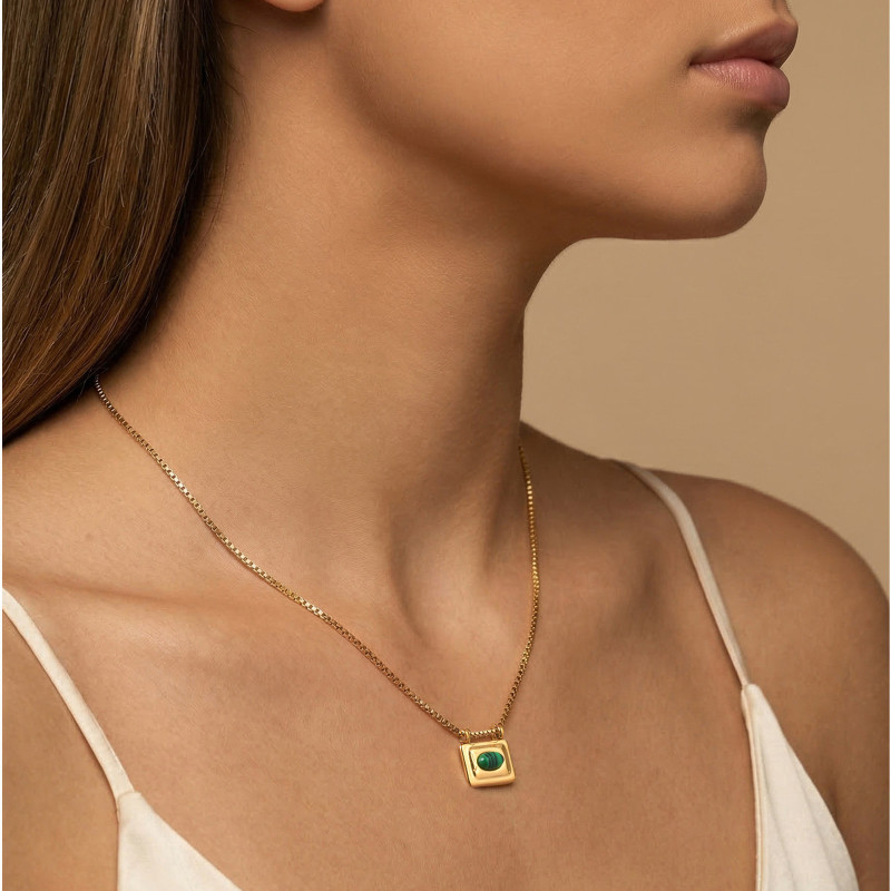 Wholesale Gold Plated Natural Stone Pendant