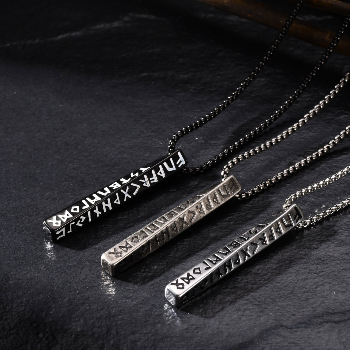 Wholesale Stainless Steel Viking Rune Mobius Bar Pendant