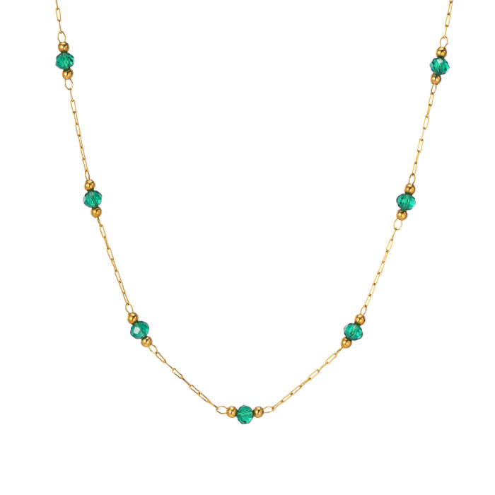 Wholesale Women's Stainless Steel Beaded Necklace