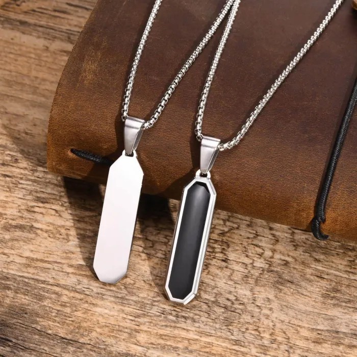 Wholesale Stainless Steel Men Geometric Shape Pendant