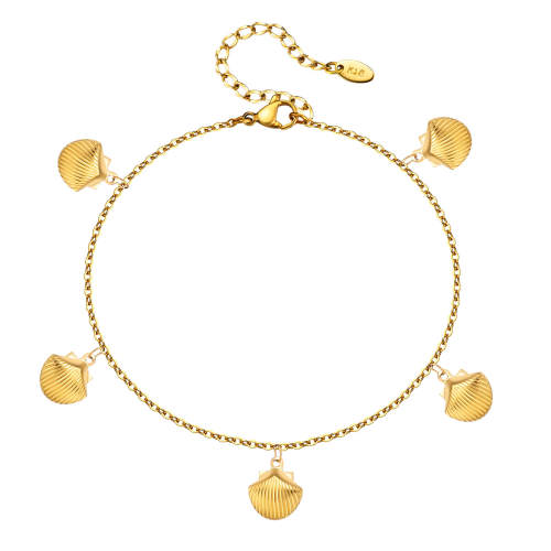 Wholesale Stainless Steel Scallop Shell Anklet