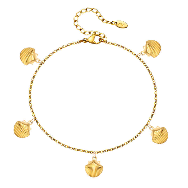 Wholesale Stainless Steel Scallop Shell Anklet