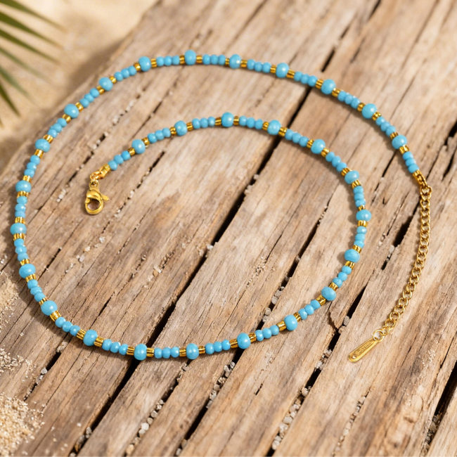 Wholesale Minimalist Dainty Beaded Layering Necklace