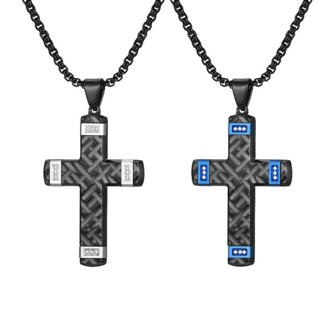 Wholesale Stainless Steel Stamped Zirconia Cross