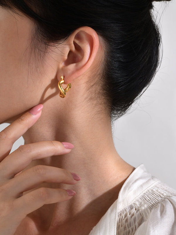 Wholesale Stainless Steel Irregular Earrings