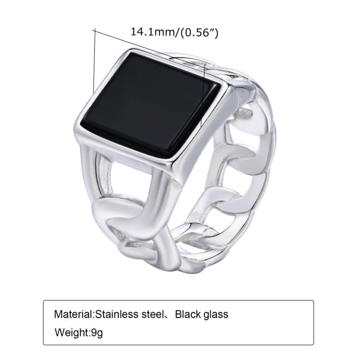 Wholesale Stainless Steel Link Chain Signet Ring