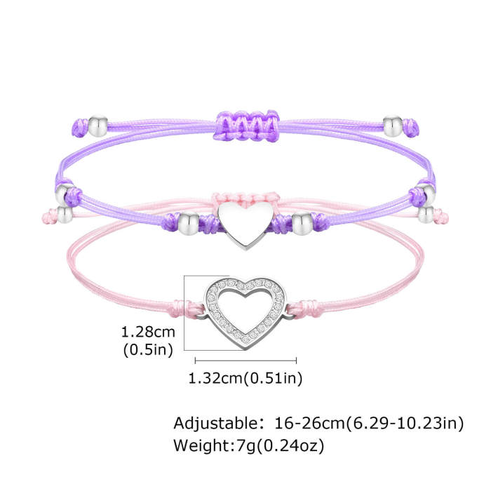 Wholesale Stainless Steel Mother and Daughter Bracelet