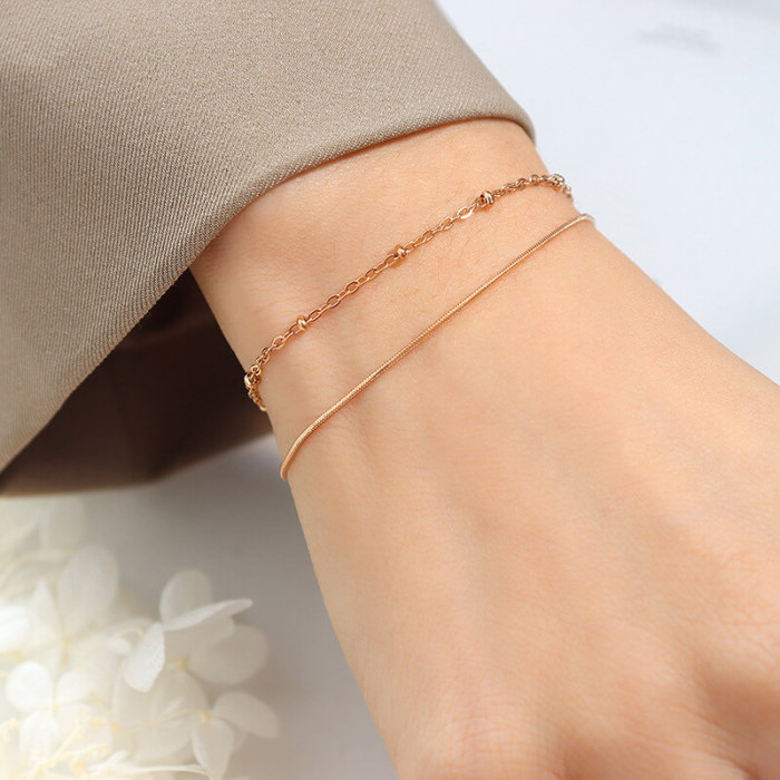 Wholesale Stainless Steel Elegant Snake Chain Bracelet