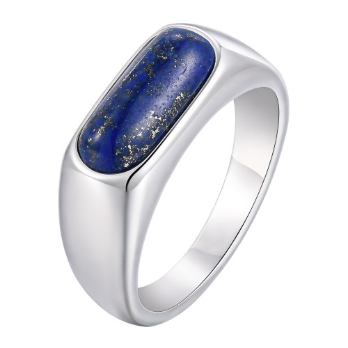 Wholesale Stainless Steel Lapis Lazuli Ring