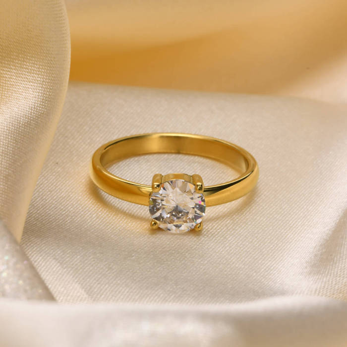 Wholesale Stainless Steel 8mm CZ Rings