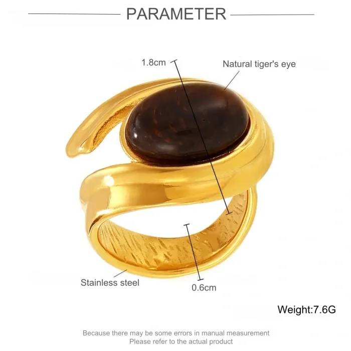 Wholesale Steel Tiger Eye Earrings Open Ring