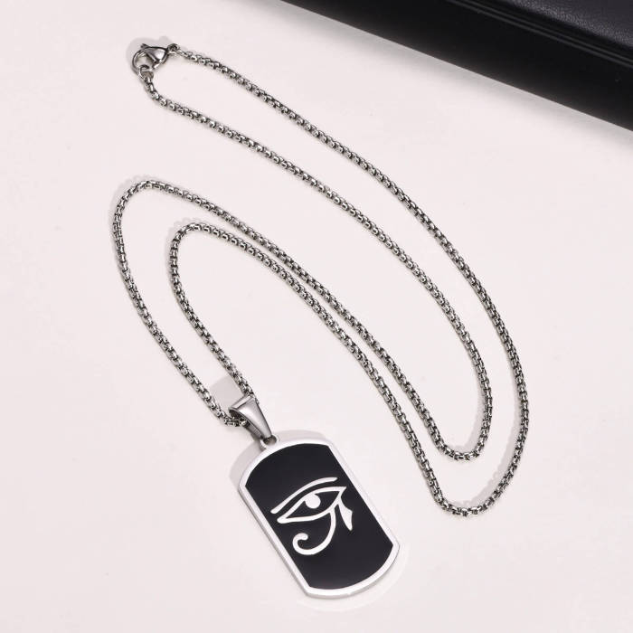 Wholesale Stainless Steel Eye of Horus Dog Tag Pendant