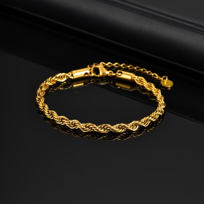 Wholesales Stainless Steel Twist Chain Bracelets