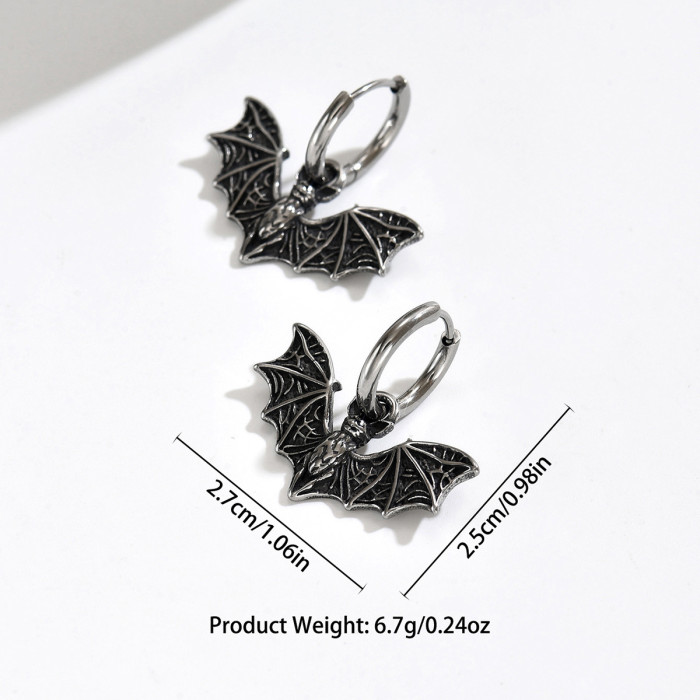 Wholesale Stainless Steel Gothic Vampire Earrings