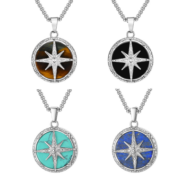 Wholesale Stainless Steel Eight-pointed Star Pendant