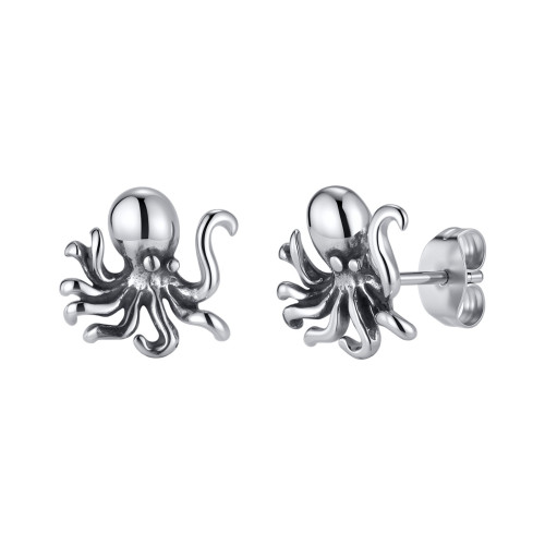 Wholesale Stainless Steel Octopus Stud Earrings